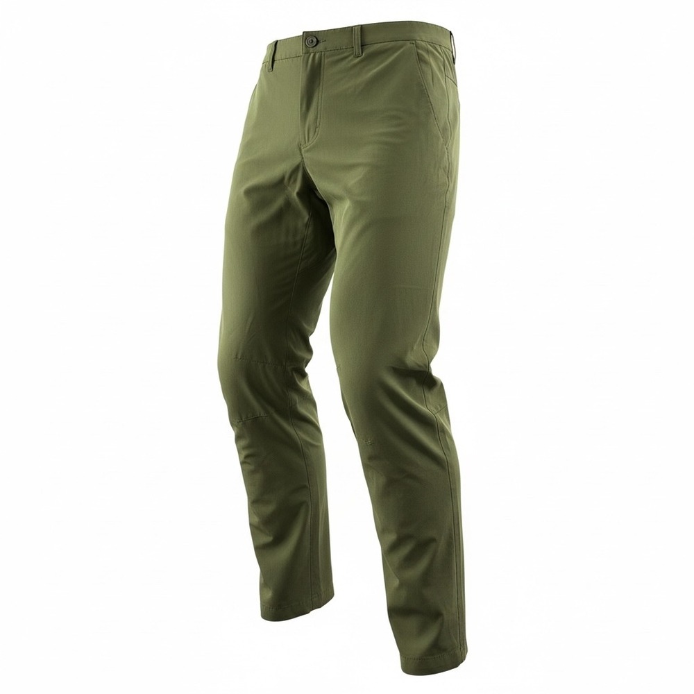 Fabletics Mens 36x32 Green Perfomance Pants Stretch Golf Travel Chino Slim Fit